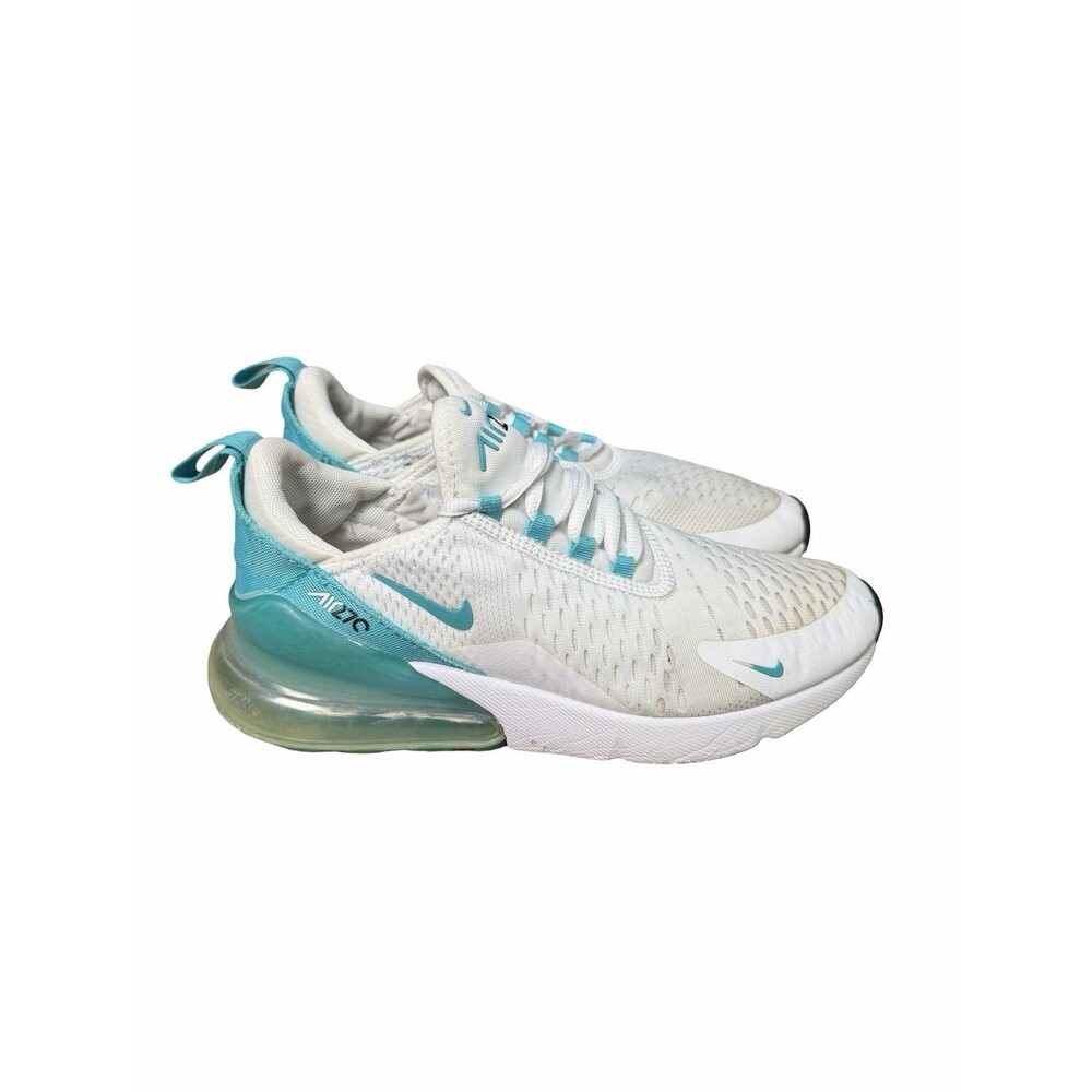 Nike Air Max 270  Cactus White Teal Sneakers Women 7.5 Narrow Aqua Shoes